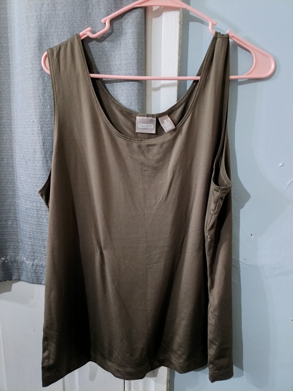 Chico's Olive Green Scoop Neck Tank